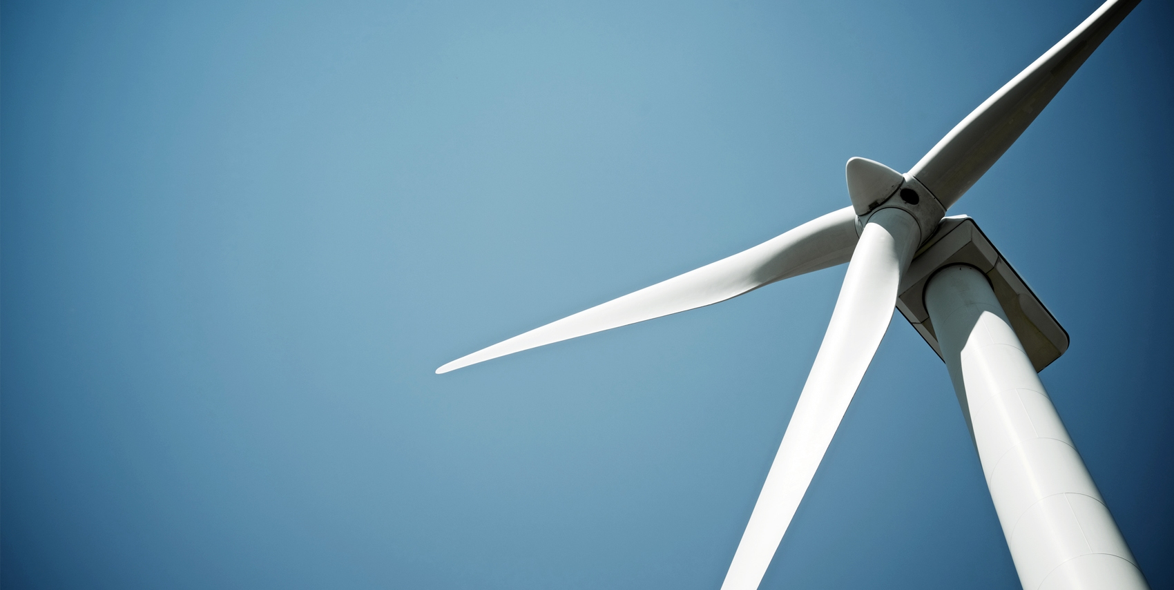Wind turbine with the sky as background